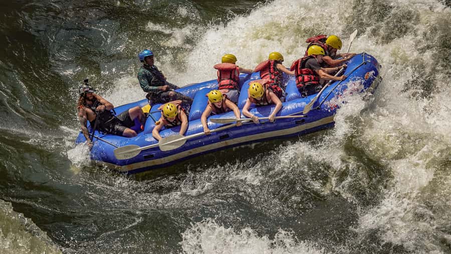 From Kasane: Full-Day White Water Rafting - Victoria Falls from below: the scenery payoff during the roar