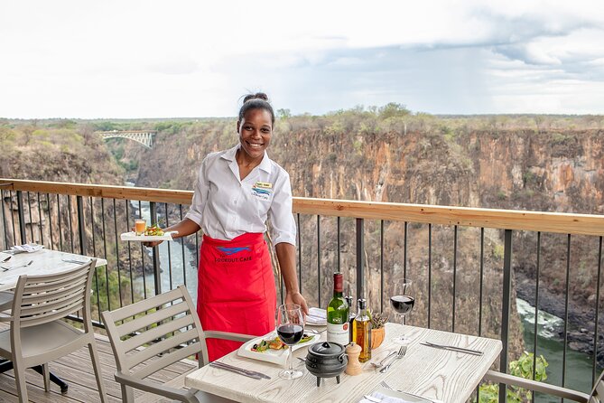 Lookout Cafe Lunch In Victoria Falls - The main draw: eating by Batoka Gorge and the Victoria Falls Bridge