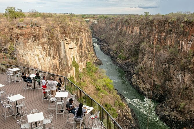 The Lookout Café Lunch In Victoria Falls - How to time this meal around gorge swing and other Victoria Falls plans