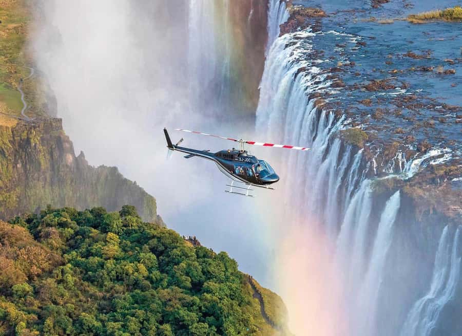 Victoria Falls: Helicopter Flight Aerial View of The Falls - Victoria Falls Helicopter Flight, the view you cannot fake