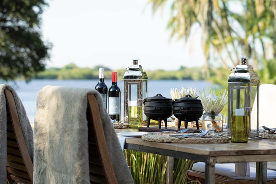 Victoria Falls: The Eatery Dinner Experience - Zambezi River dining at Pure Africa Waterfront, where the setting does the work
