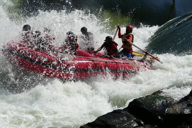 Zambezi River Class IV-V White-Water Rafting from Victoria Falls - Lunch, barbecue, and open bar at the top: the payoff that feels earned