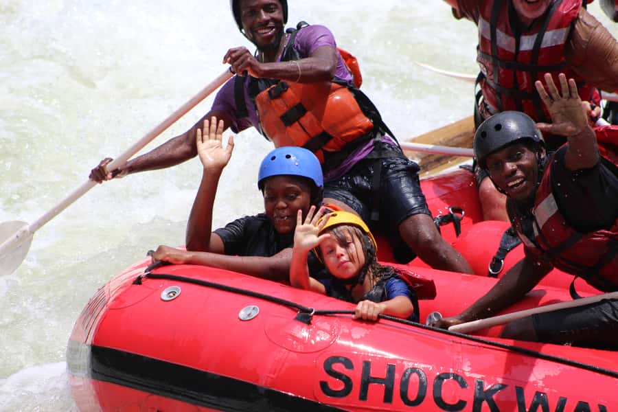 Zambezi River: Kid-Friendly Whitewater Rafting - The stern-mount raft and how kids actually participate